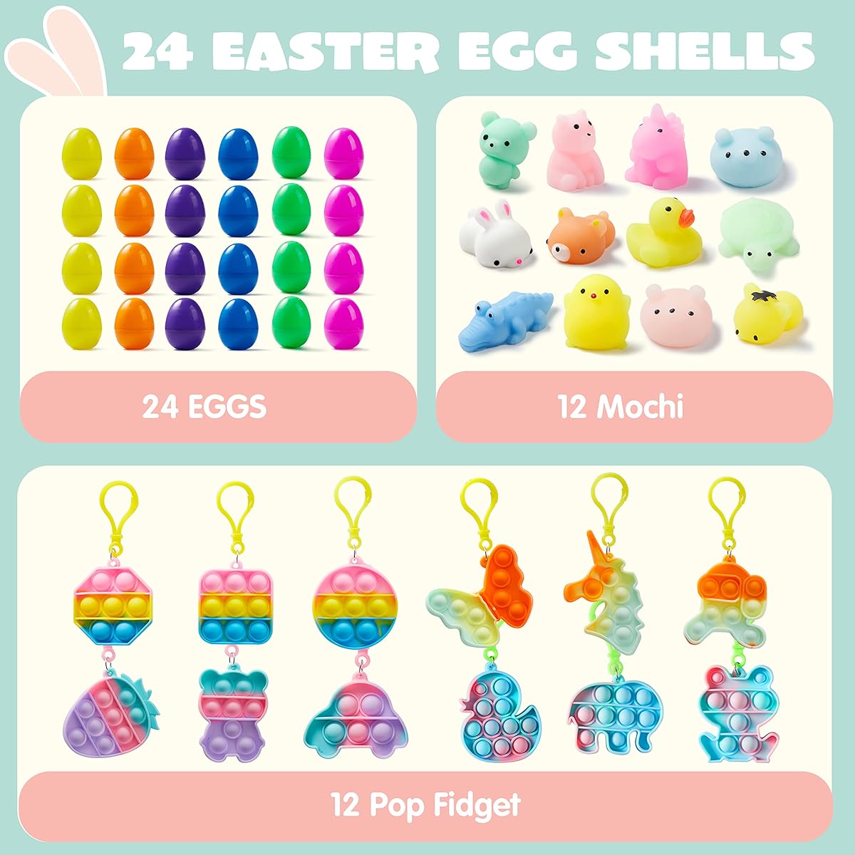 2.4" Prefilled Traditional Egg Assorted Toys 36 Pack