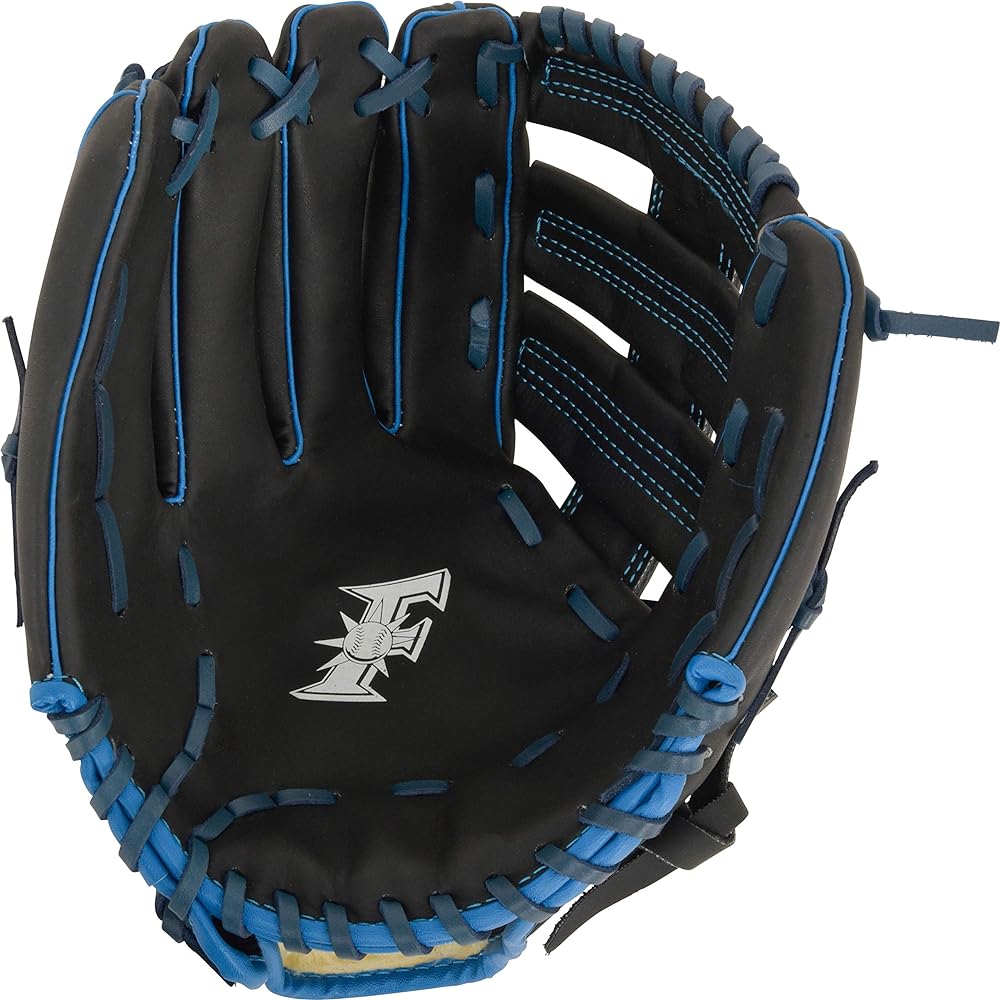 Fighters x GP Baseball Glove Softball General All Round 12.5 Inch Black/Blue Right Throw/Left Throw