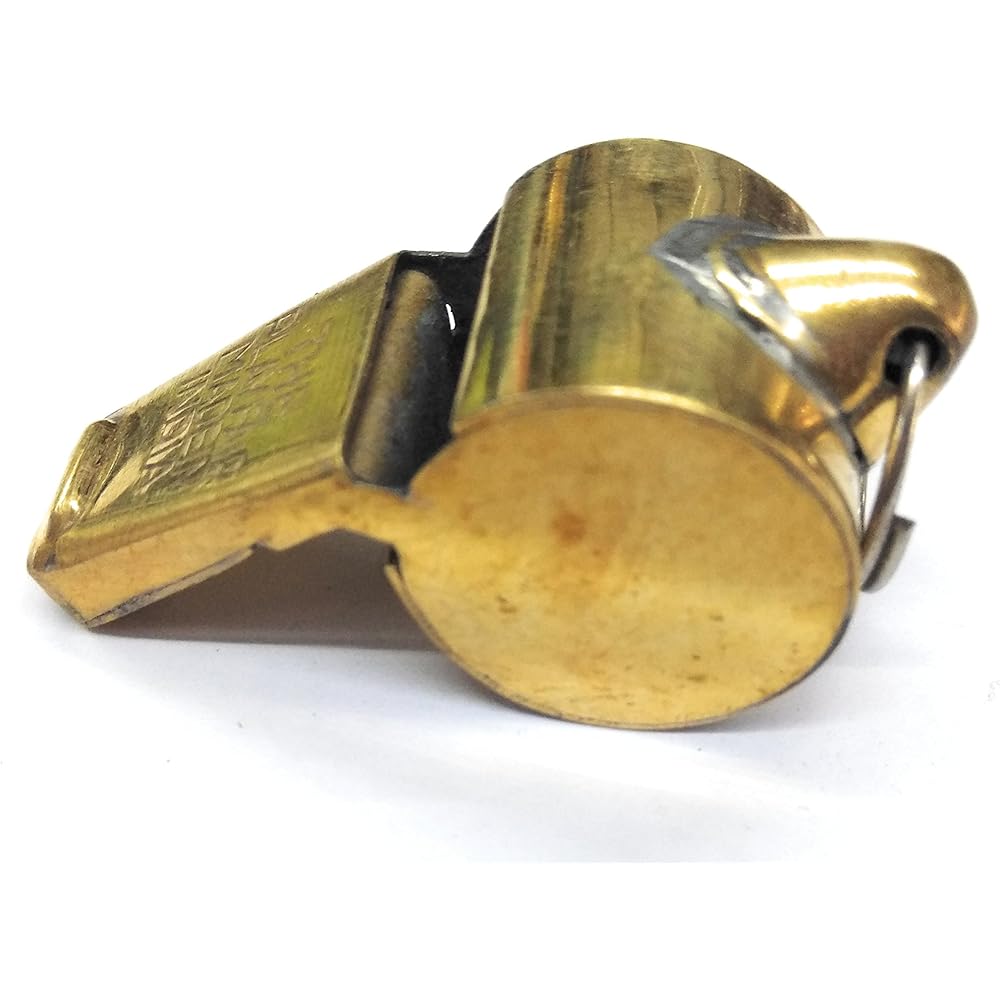 ADD GEAR Acme Tudorer Brass (Yellow Finish) Vintage Metal Police/Sport Whistle (Yellow Brass Finish)