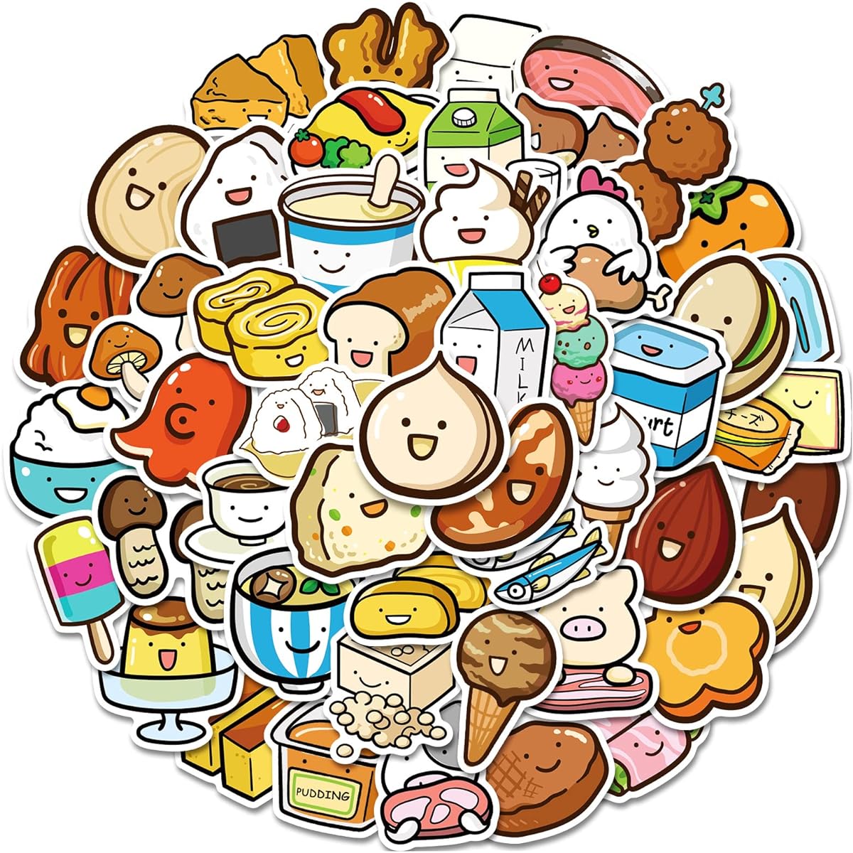 XUBWVW 100pcs Food Stickers