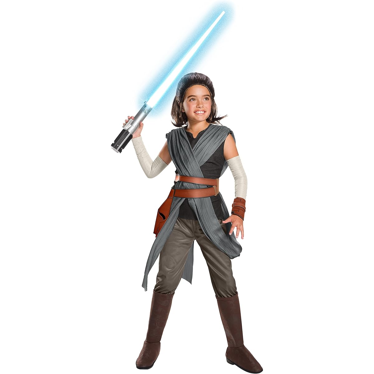 (Small, Super Deluxe Rey) - Rubie's Star Wars Episode VIII: The Last Jedi, Child's Super Deluxe Rey Costume, Small