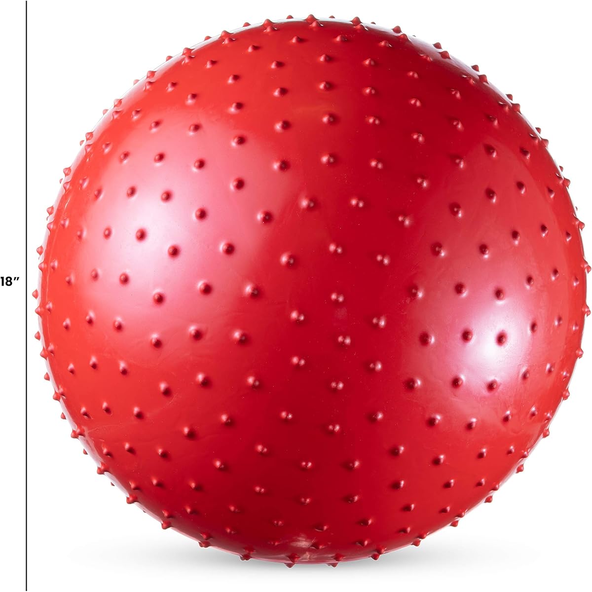 Bedwina Big Nobby Balls (5 Pack) 18" Fun Bouncy Balls for Toddlers and Kids, Hand Air Pump, Tactile Sensory Balls, Spiky Stress Balls, Fidget Toys, Great Party Favors