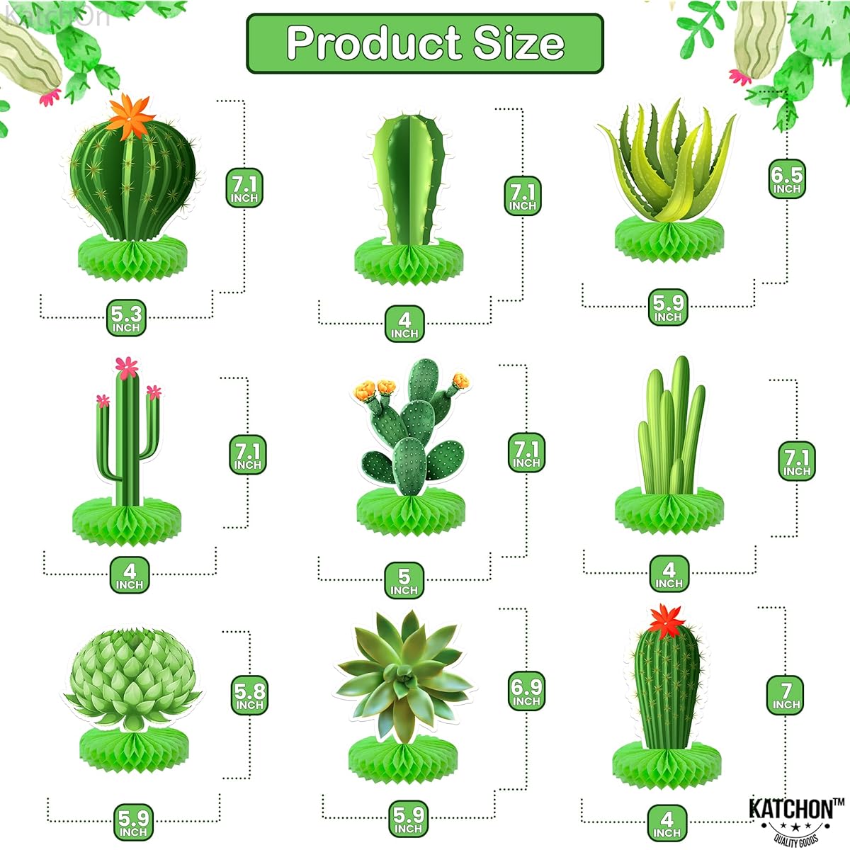 cactus honeycomb, green