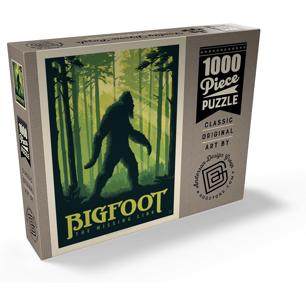 Bigfoot: The Missing Link Vintage Poster - Premium 1000 Piece Jigsaw Puzzle for Adults
