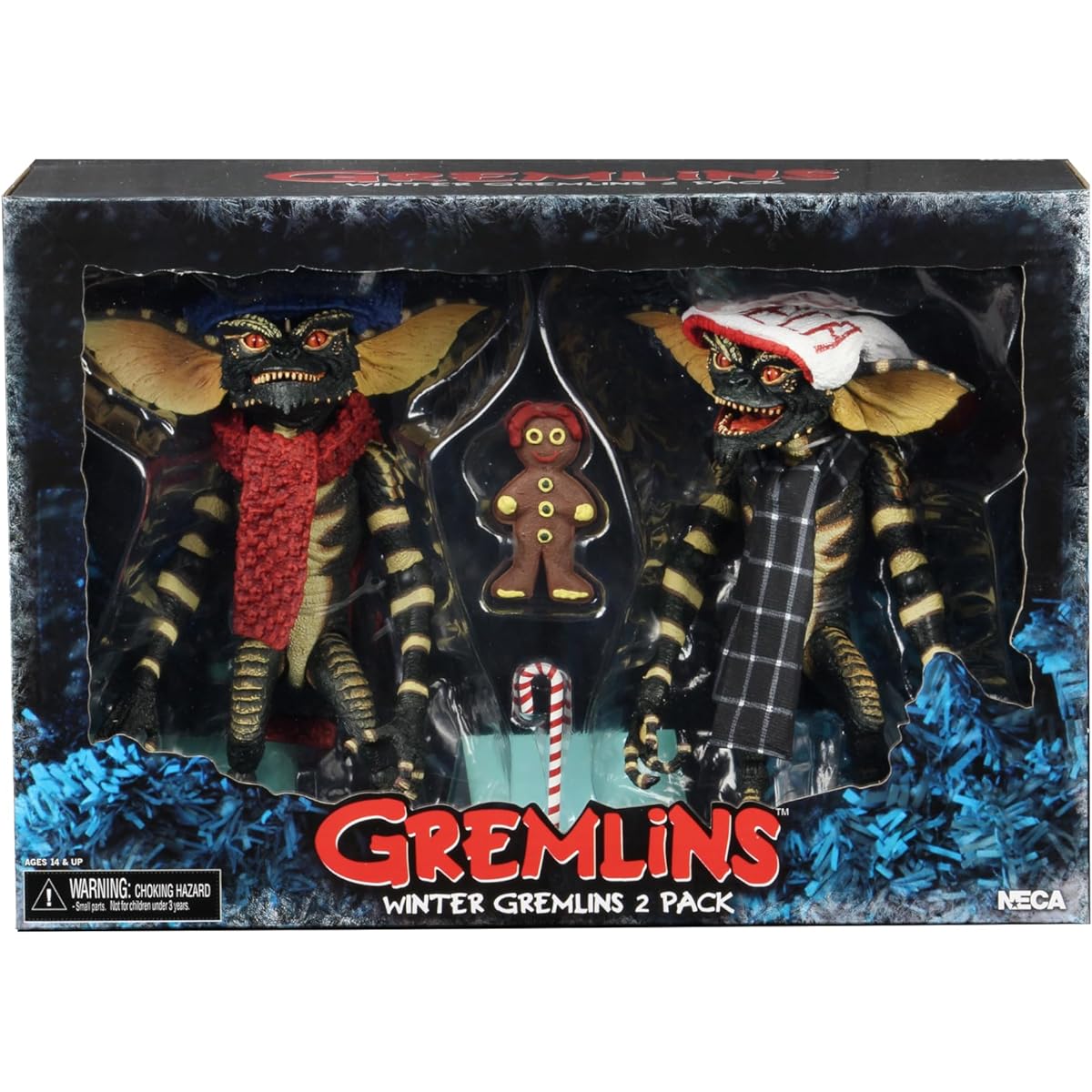 NECA Collectible Action Figures Gremlins 2-7 inch Scale Christmas Carol Winter Scene One 2-Pack