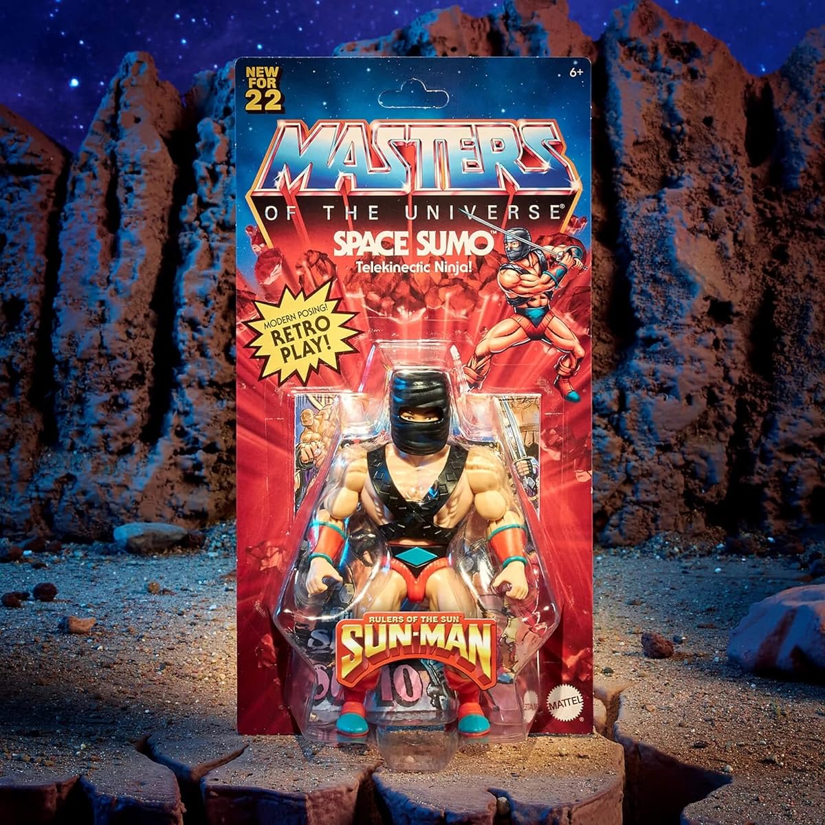 Masters of the Universe Origins Sun Man Ruler of the Sun Space Sumo 5.5 inch Action Figure