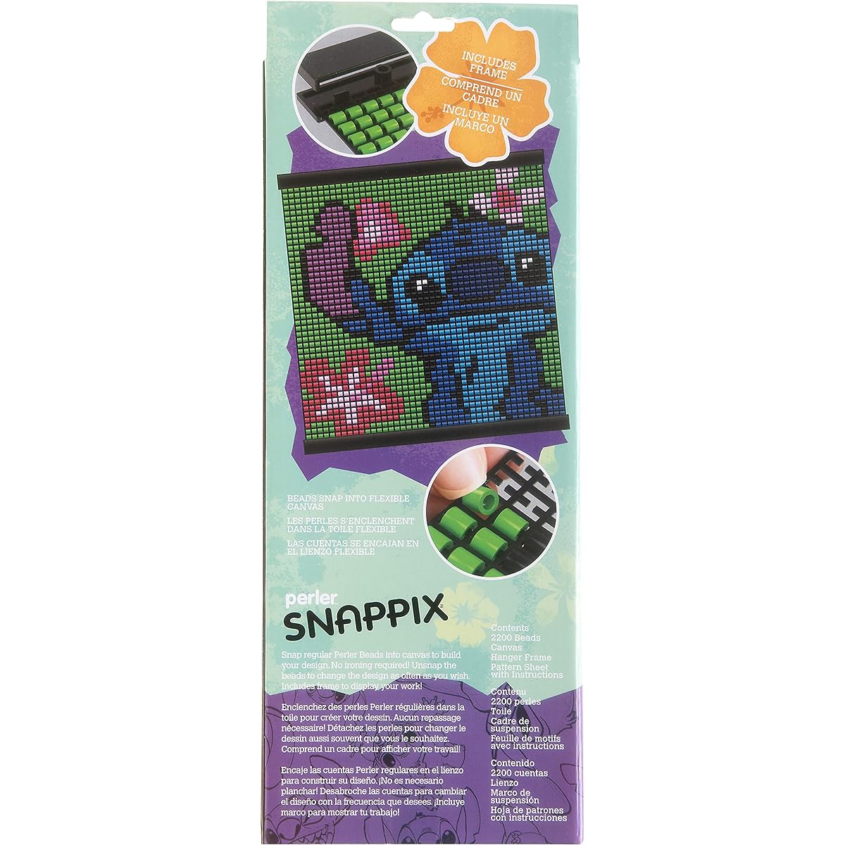 Perler Disney Lilo & Stitch Snap Bead Craft Kit, Multicolor, 2204 Pieces