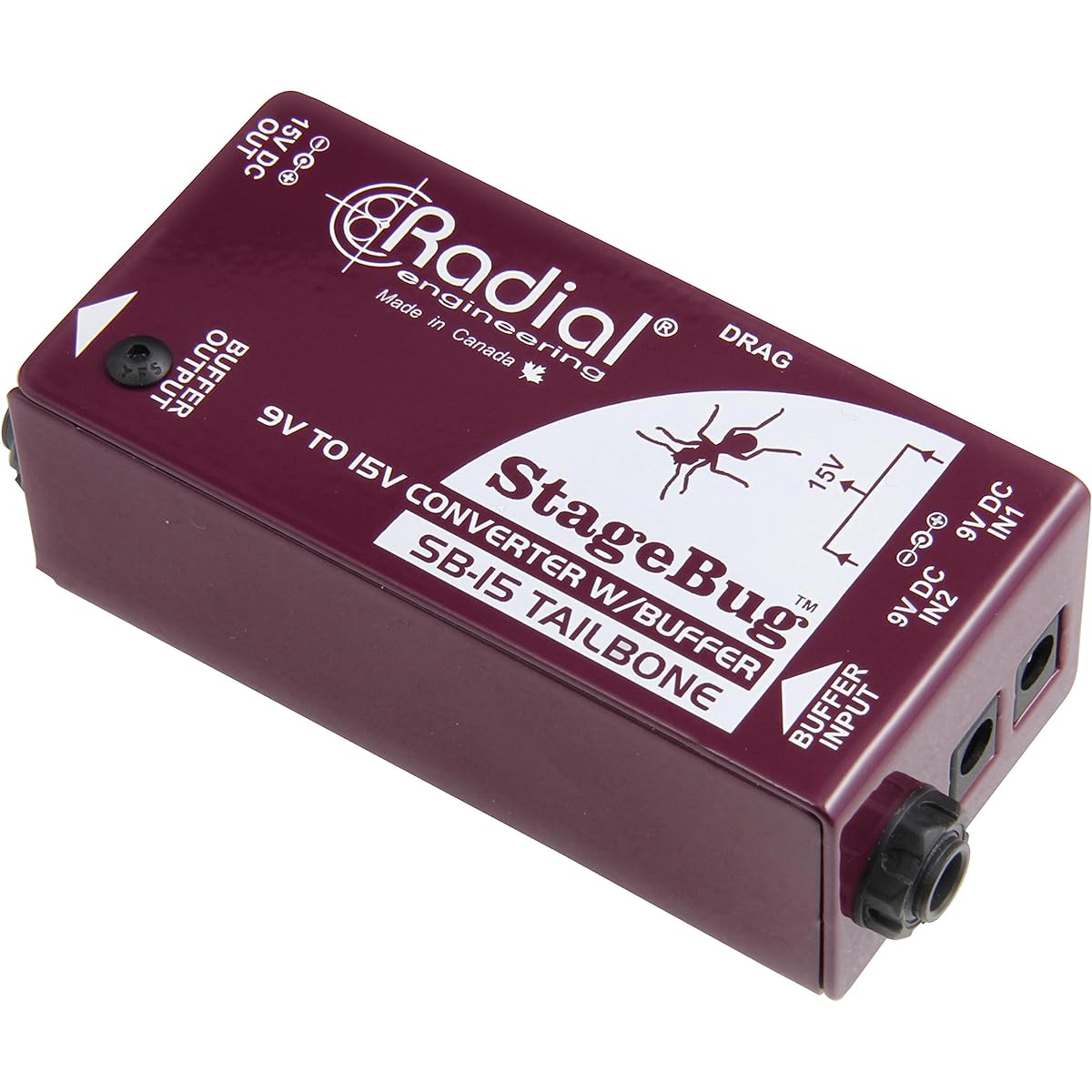Radial 9V to 15V Converter/Buffer StageBug SB-15 Tailbone