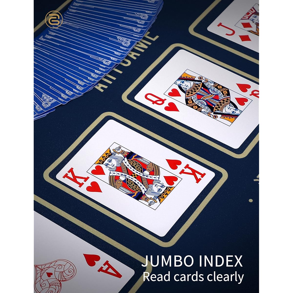 Artgame 100% Plastic Playing Cards 2 Decks Poker Card Set Professional Playing Cards for Texas Hold'em Poker (10 Decks Set)