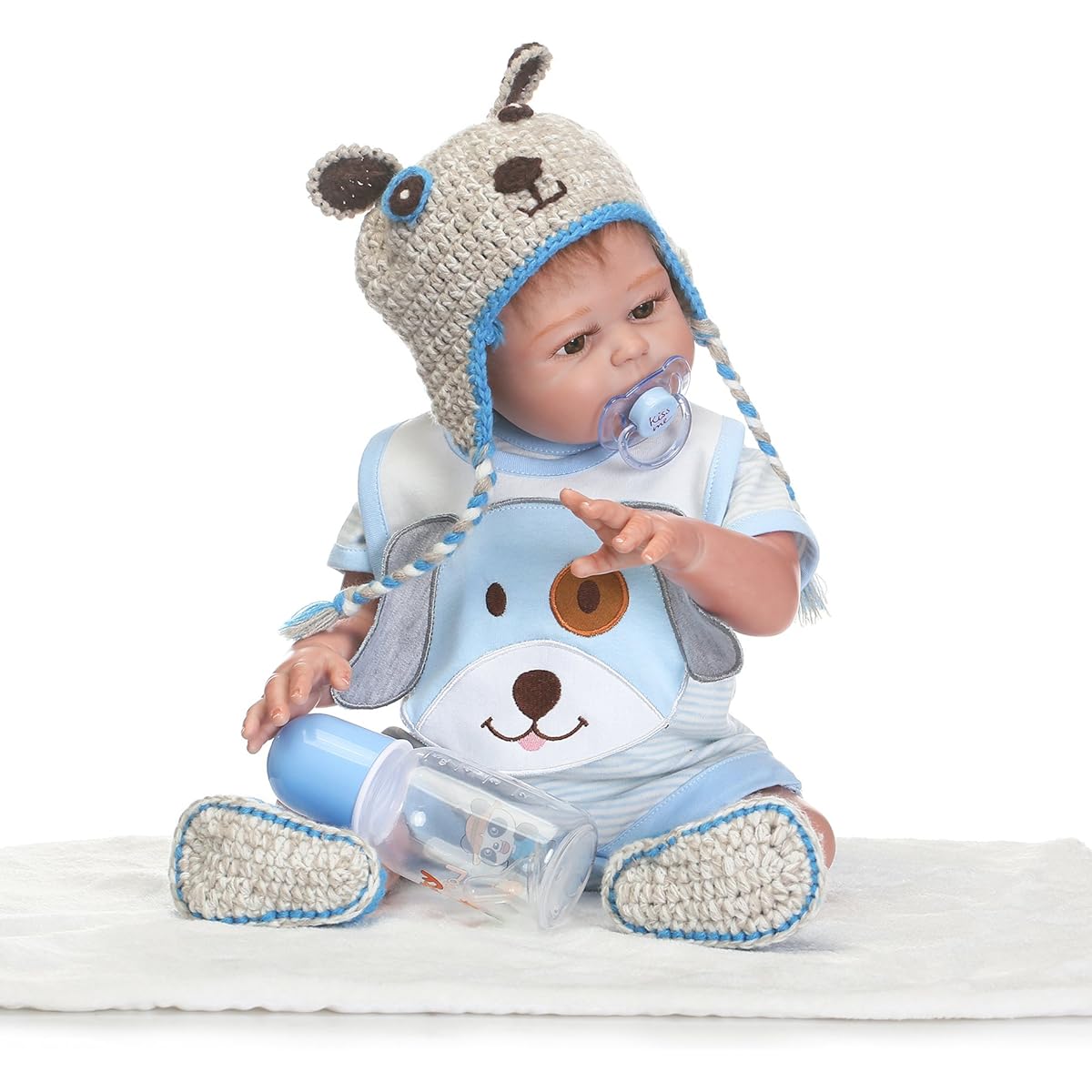NPK Lifelike Doll Reborn Baby Boy 20inch 50cm Full Silicone Body Handmade Anatomically Correct Washable