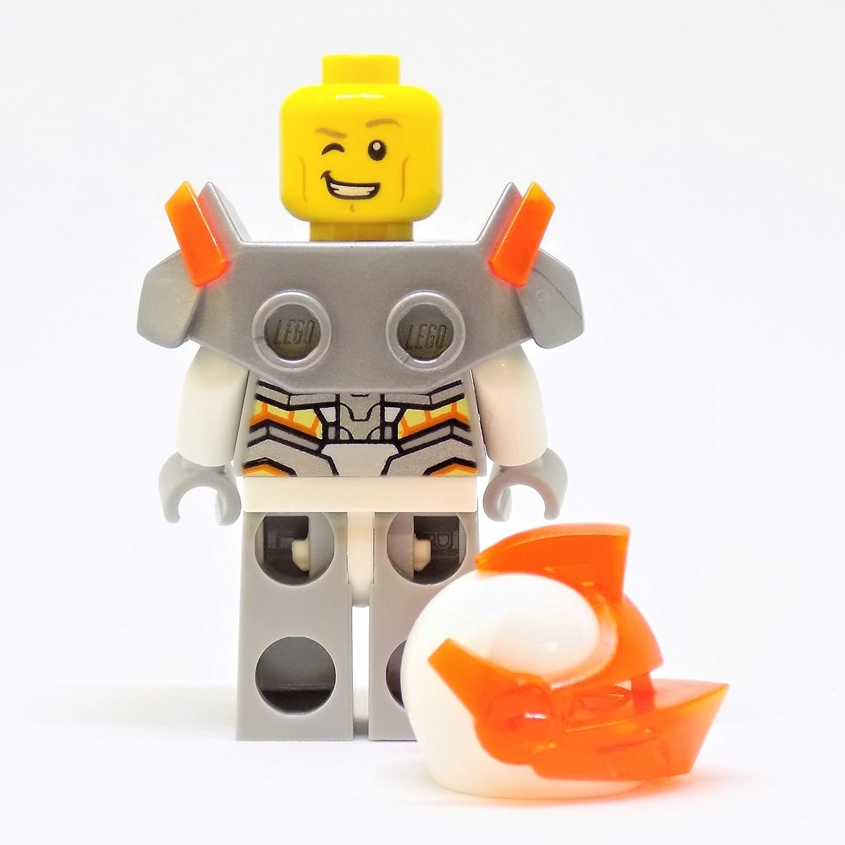 LEGO Nexo Knights Lance with transparent neon-orange visor minifigure
