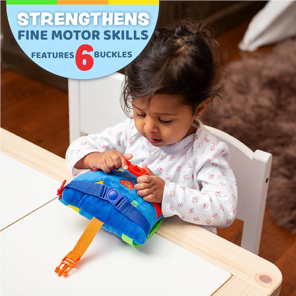 Buckle Toys"Boomer - Toddler Early Learning Basic Life Skills Kids Plush Travel Activities