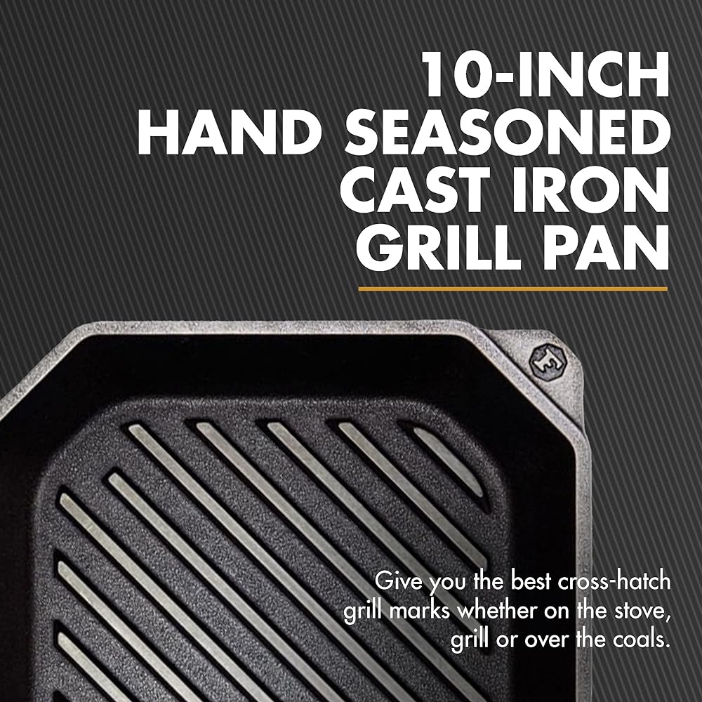 Finex Cast Iron Grill Pan (without lid) 10 inches G10-10001