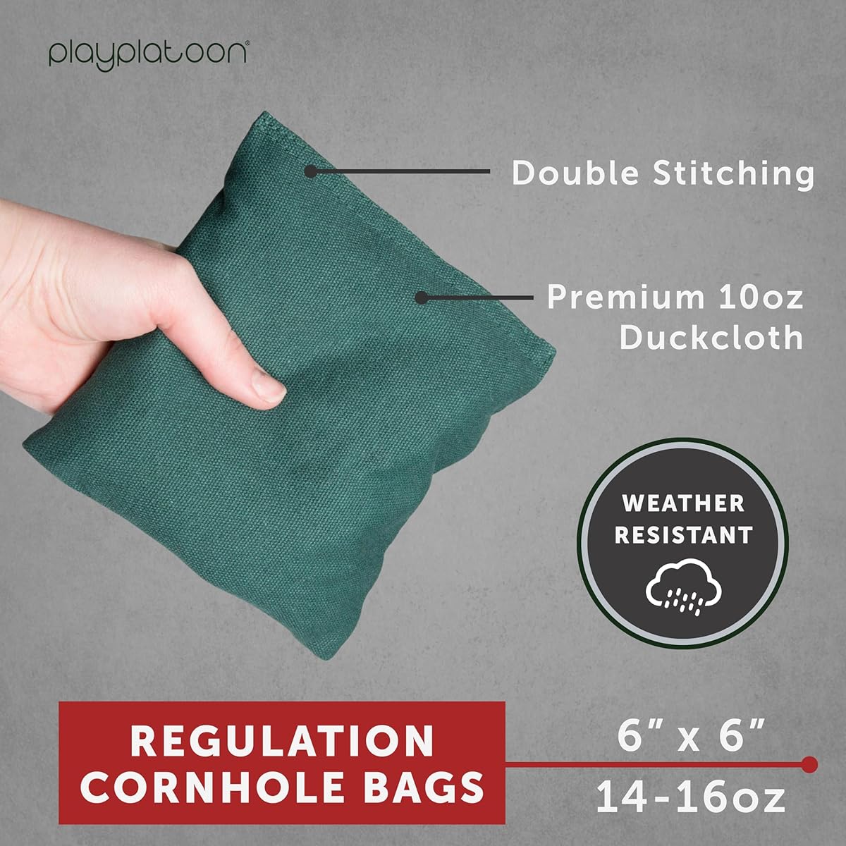 Play Platoon Weatherproof Cornhole Bean Bags, Pack of 8