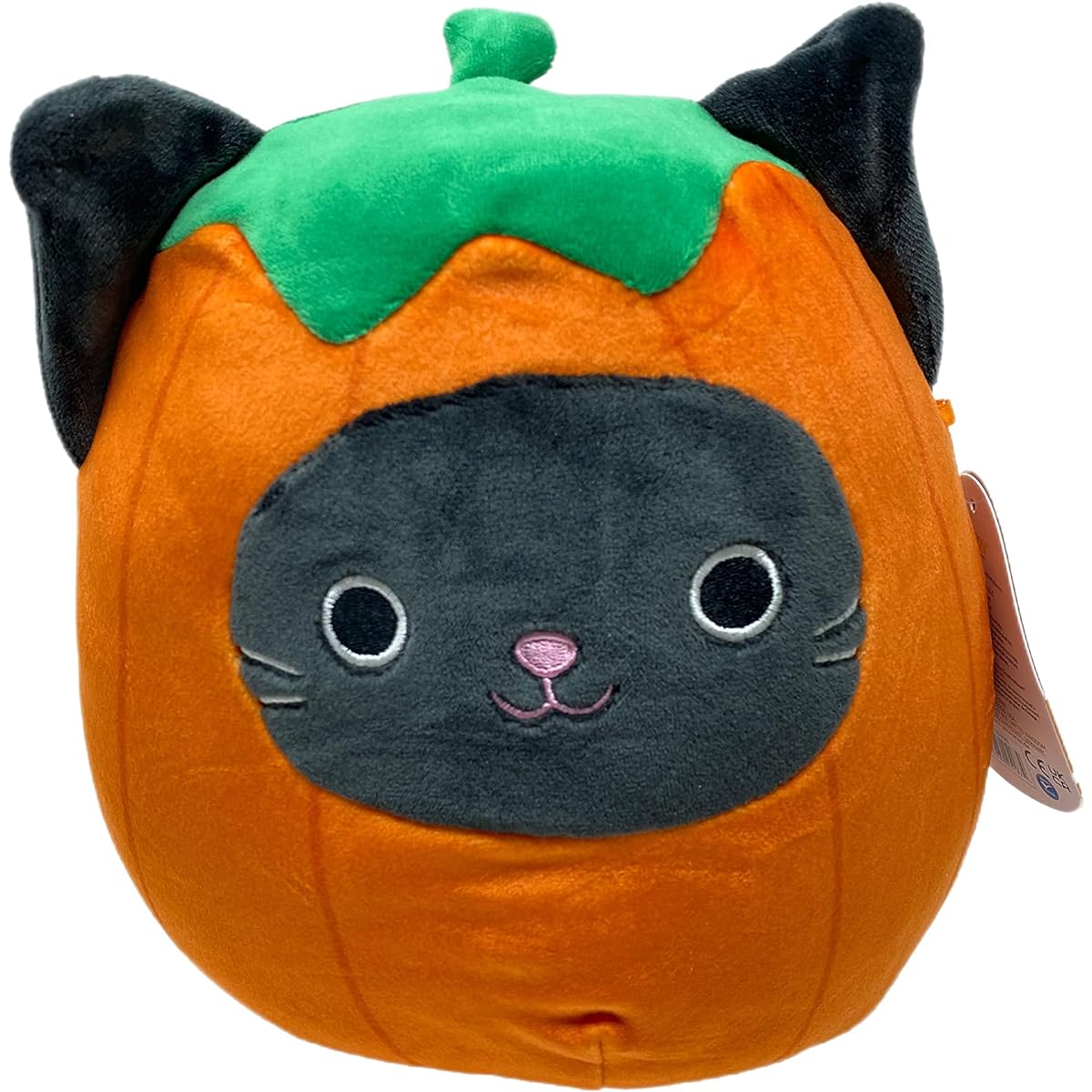 Squishmallow Official KellyToy Halloween Squishy Soft Plush Animal (Kallio Black Cat Pumpkin Costume, 8 inch)