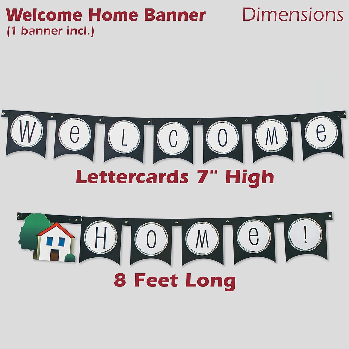 Havercamp Home Banner Emoji 8ft Letter Banner Home Decoration Family Party Supplies