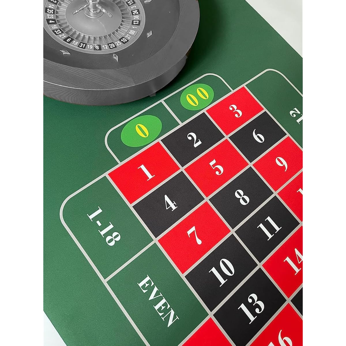 GMC Deluxe 900mm x 1800mm x 4mm Roulette Table Top Casino Mat Board Cloth
