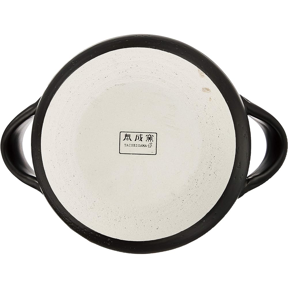 Banko-yaki rice cooking pot (with inner lid) 2 cups black drop 33-96