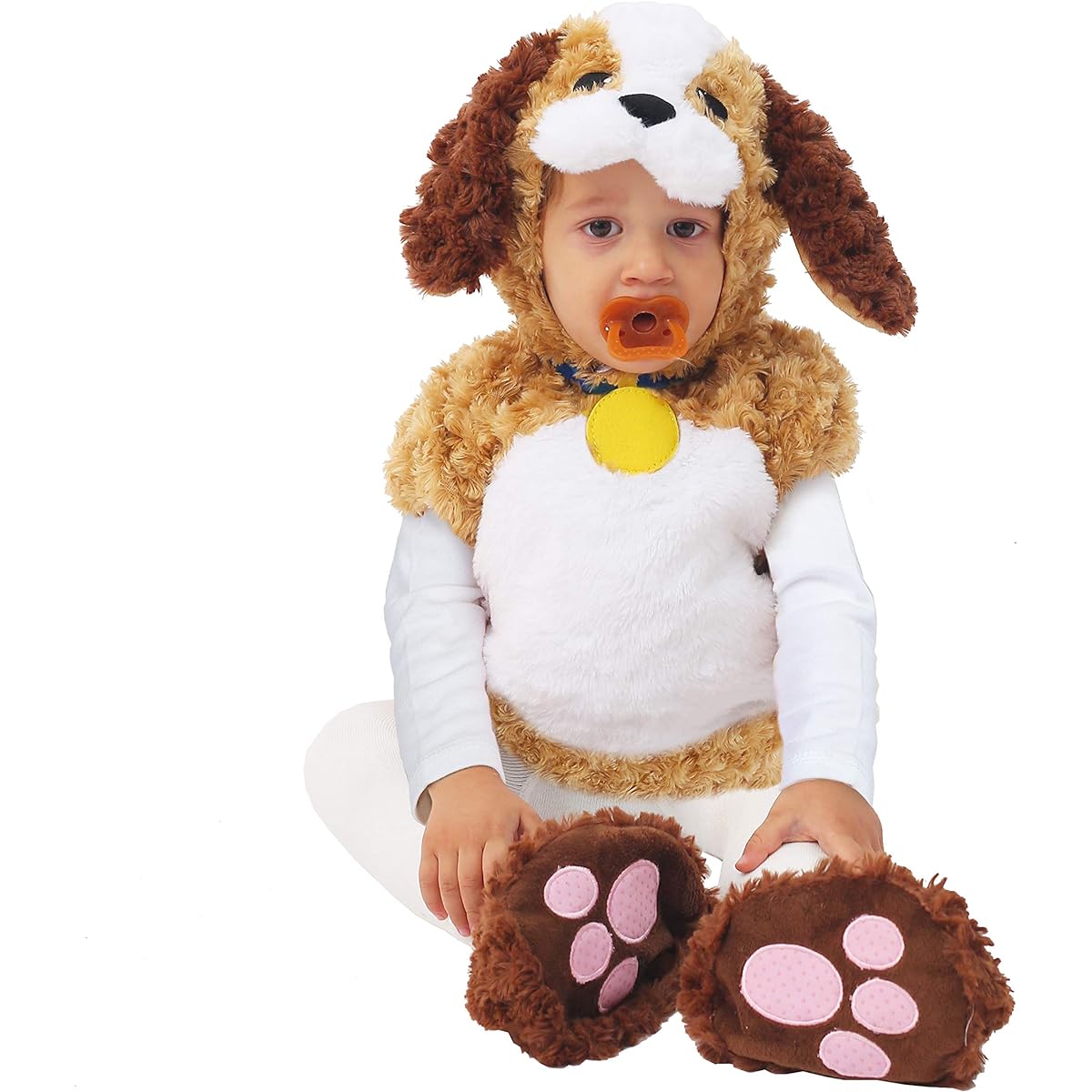 Baby Stuffed Puppy Costume Deluxe Halloween Trick & Treat Costume 6-12 months Brown 20048