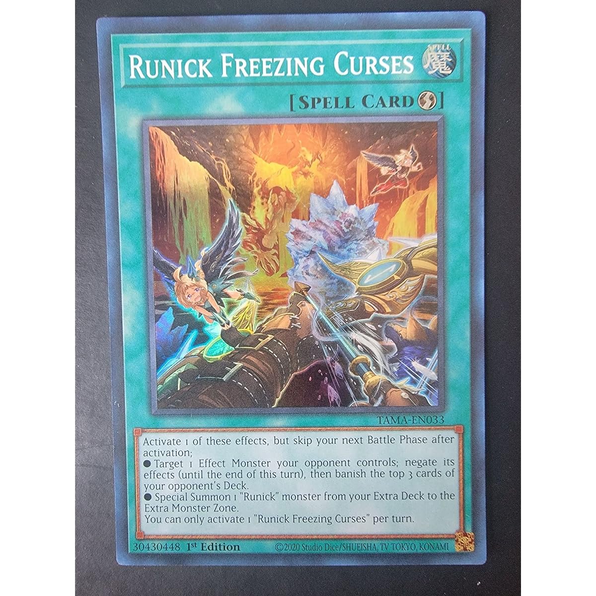 Runick Freezing Curses TAMA-EN033 Tactical Masters Super Rare First Edition