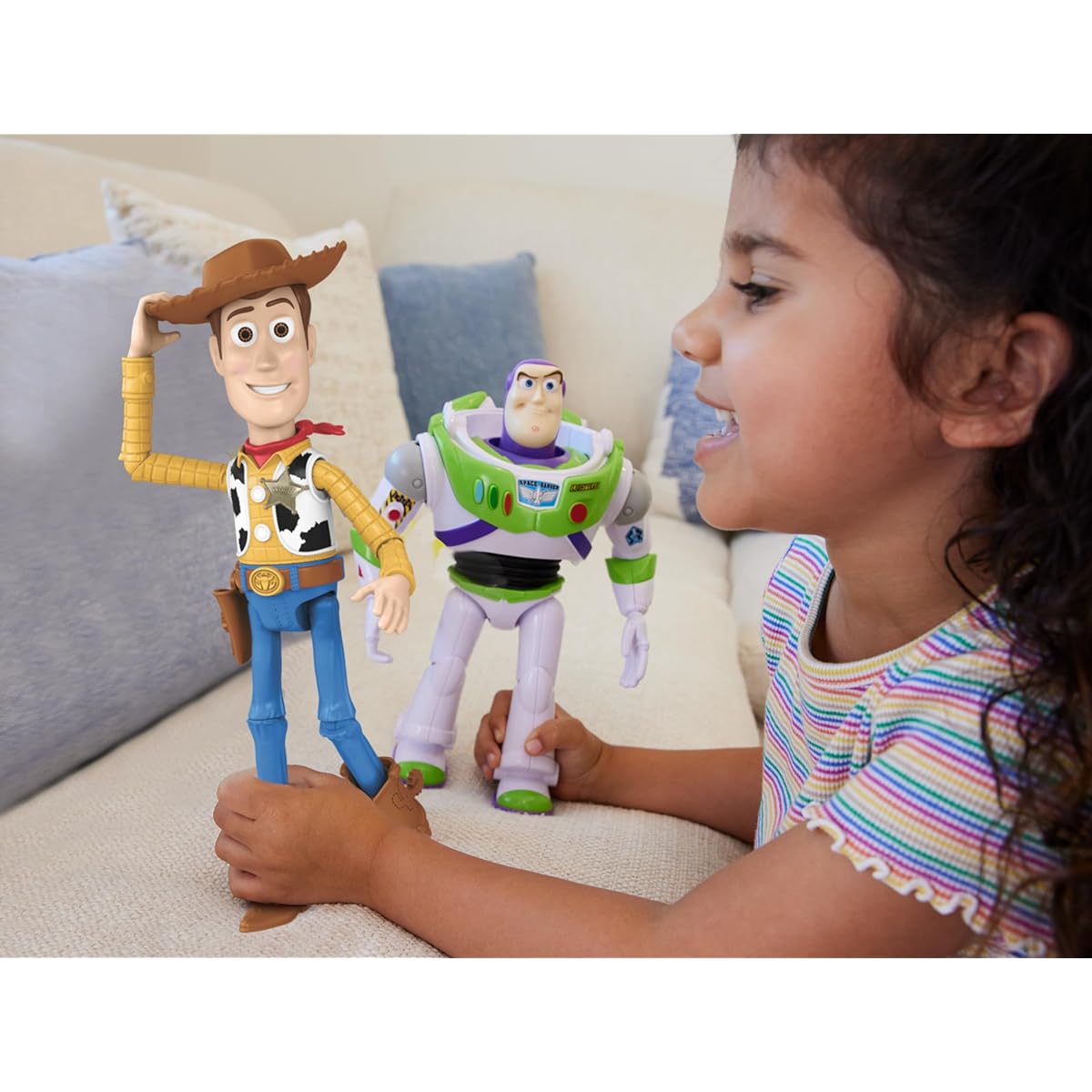 Woody Large Action Figure 12 in, Highly Posable Authentic Detail Toy Story Movie Collectable, Ages 3 Years & Up