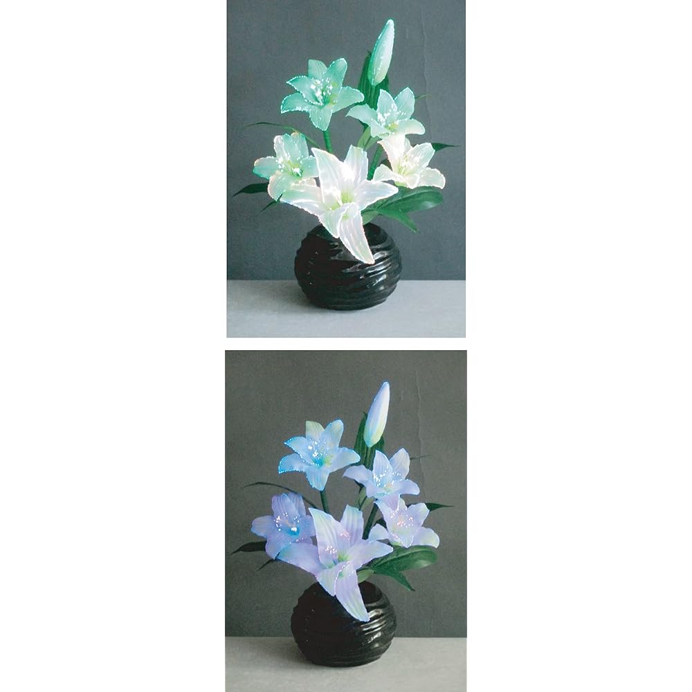 Miyako Butsudan Buddhist altar/Shinto lantern Luminous Lily Height 48xW30cm 1311016