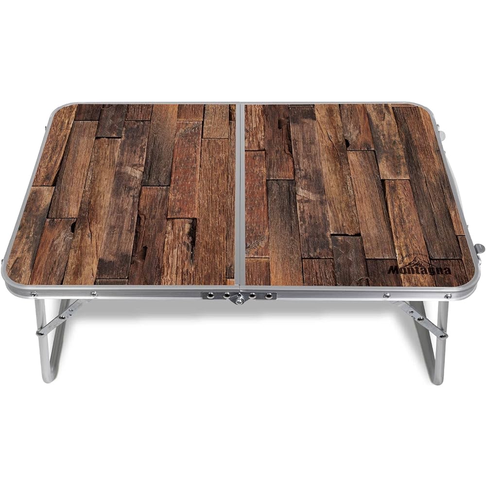 Hack Montagna Table Folding Camping Outdoor Aluminum Roll Table Lightweight Sleeping in Car BBQ 60 x 40 x 25.5cm