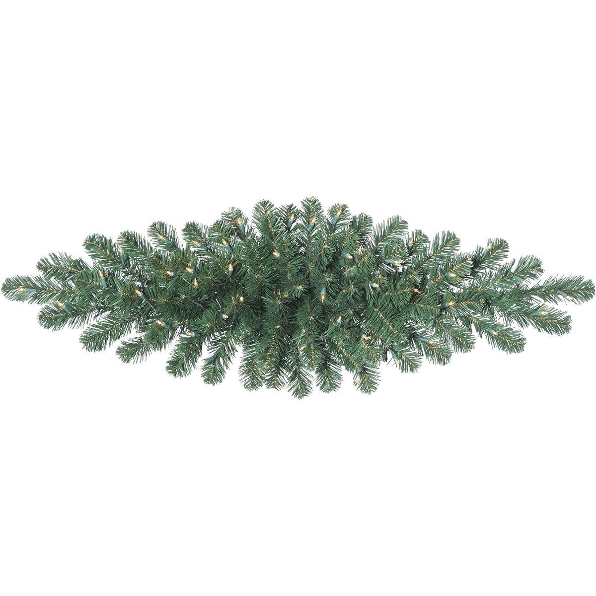 Vickerman C164911 Fir Swag with 75 PVC Chips and 50 Duralite, 48", Clear/Oregon.