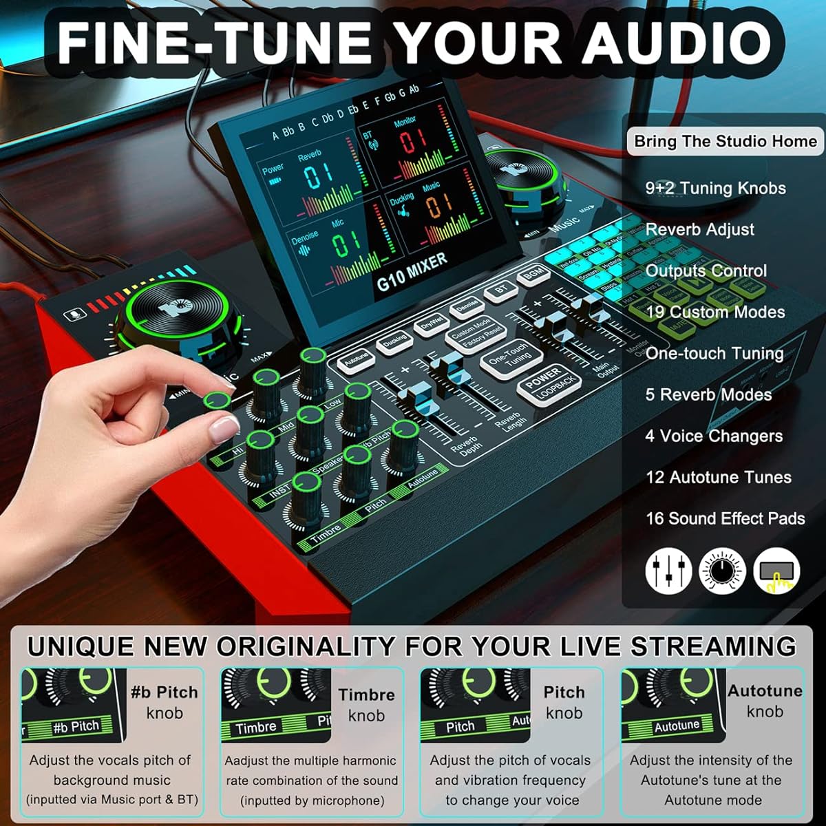 G10 Audio Interface with Mixer and Sound Card (G10 MIXER)