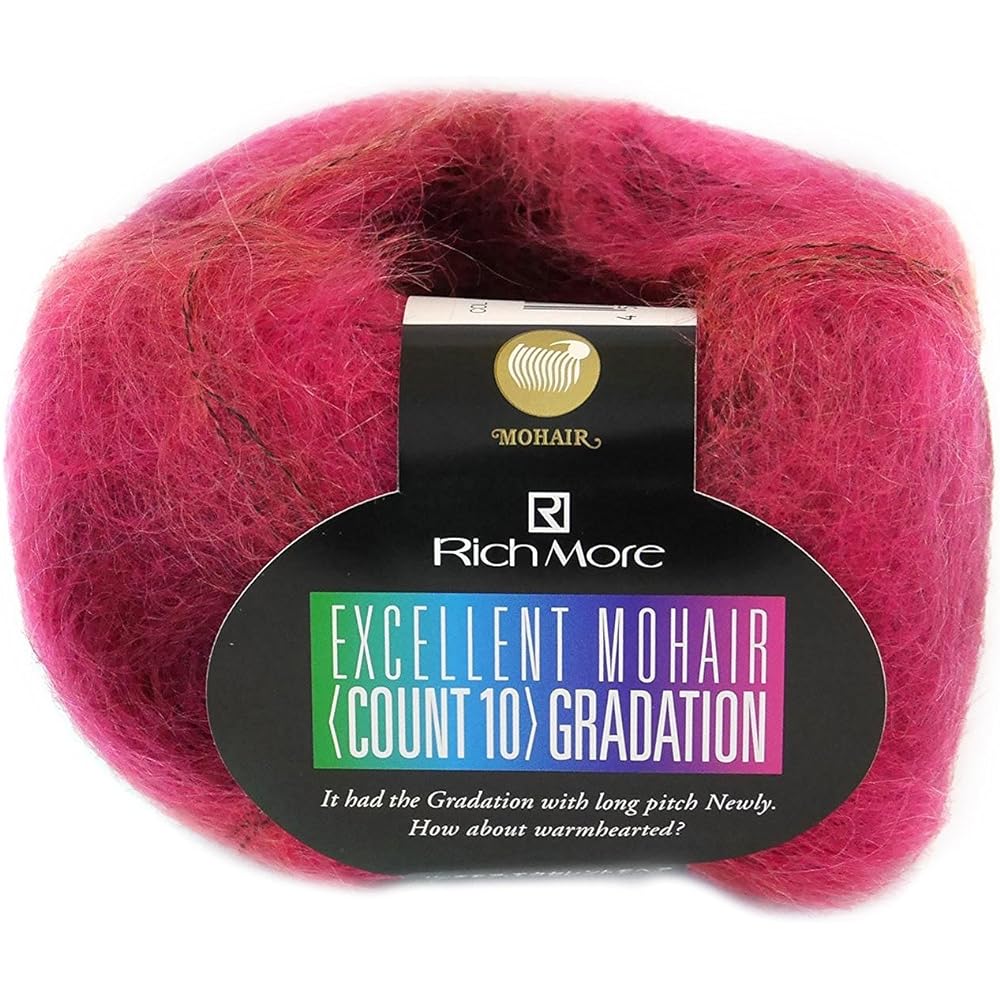 Hamanaka Richmore Excellent Mohair Count 10 Gradient Wool Gota col.127 Gray 20g Approx. 200m 10 Ball Set 3249