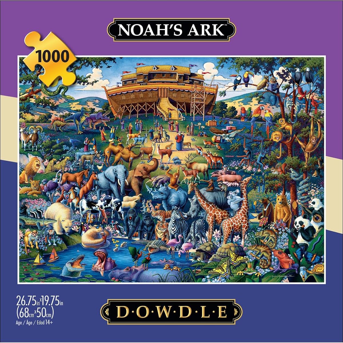 Buffalo Games – Dowdle – Noah’s Ark – 1000 Piece Jigsaw Puzzle for Adults Challenging Puzzle Perfect for Game Night – Finished Size 26.75 x 19.75
