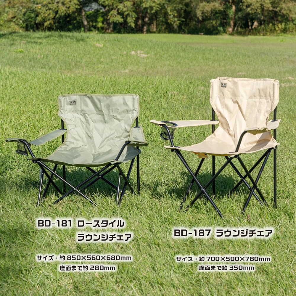 BUNDOK Lounge Chair Low BD-181 with storage case