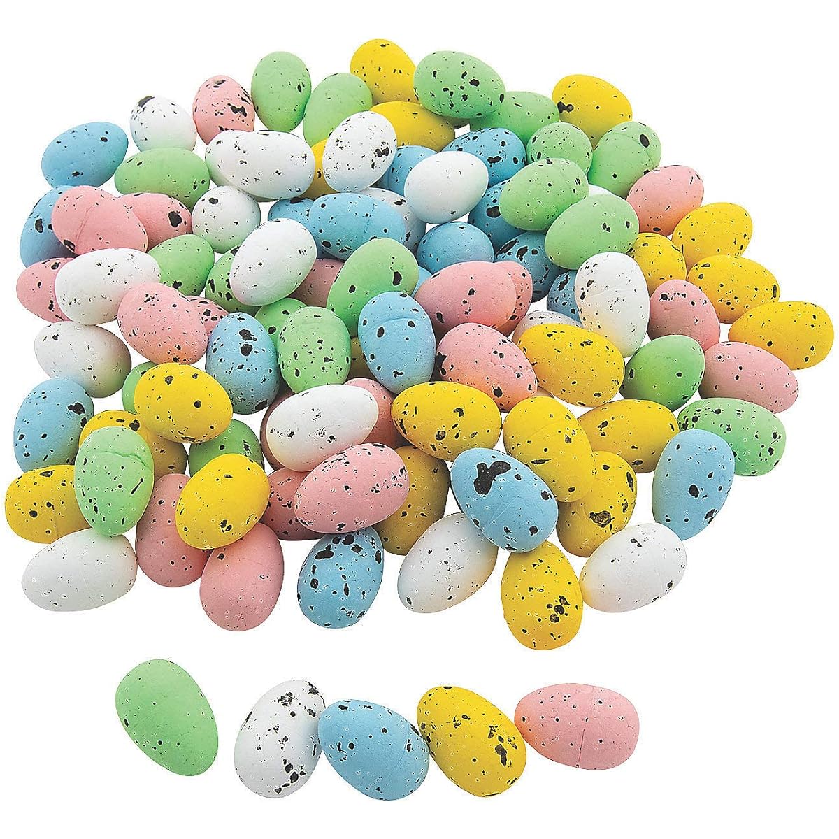 Speckled Foam Easter Eggs (100 Count) - Crafts and Fun Home Activities for Kids