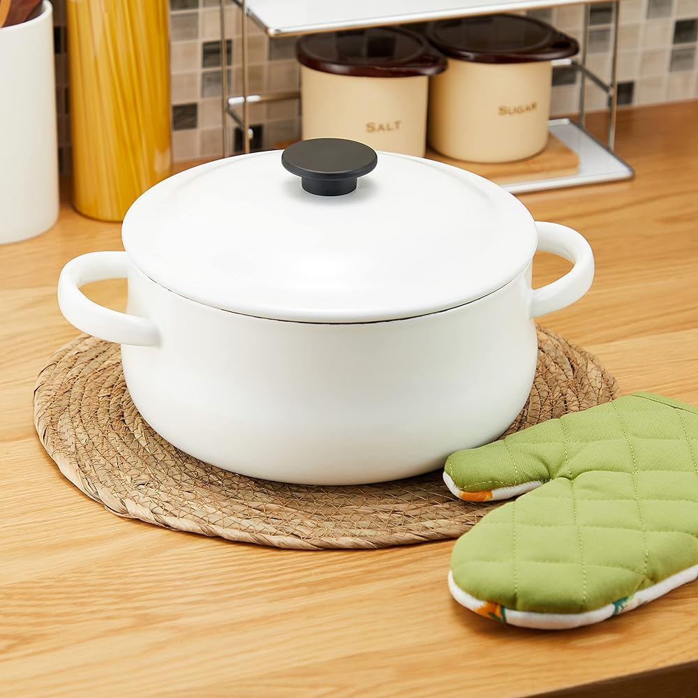 Noda Enamel Casserole Enamel Deep IH Compatible 25cm Made in Japan Rook LK-25T