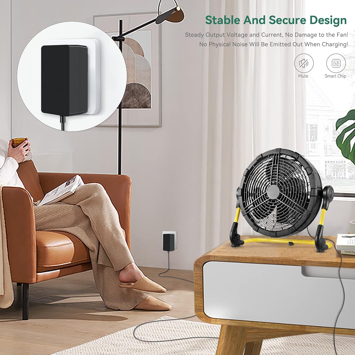 FITE ON AC Adapter Replacement Geek Aire CF1 CF1SE Rechargeable Outdoor High Speed Floor Fan 12" 12" Portable 12000mAh Battery Operated GeekAire CF-1 ACT-240150 TP04-240150U Charger