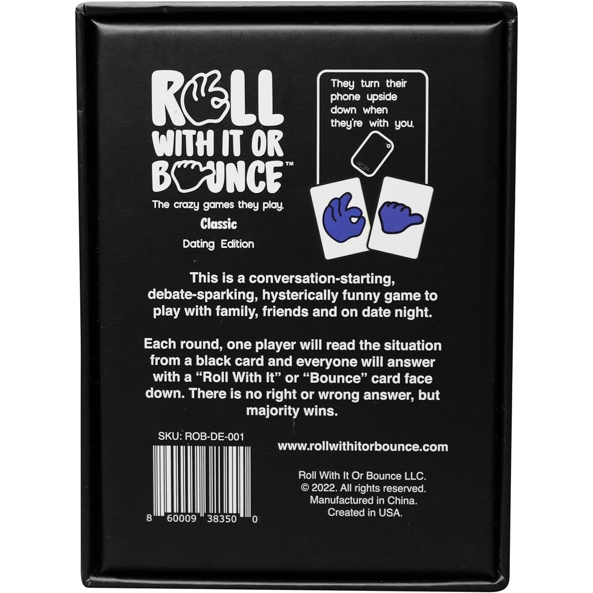 Roll With It or Bounce Date Edition - Hilarious Red Flag Card Game & Conversation Starter for Friends, Family & Couples | Fun Pre-Game for Adult Parties & College | Dare & Challenge for Teens