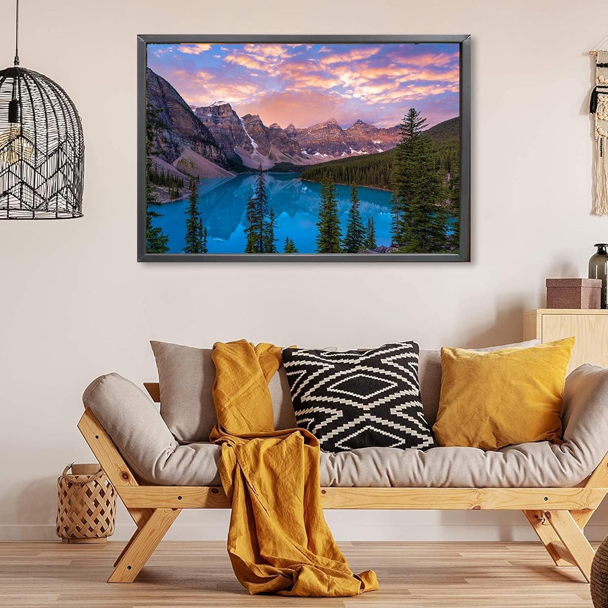 Jigsaw Puzzle 4 Pack 1000 Pieces for Adults 1000 Piece Puzzle for Adults Moraine Lake at Sunrise Puzzle Set Moraine Lake in the Rocky Mountains Banff National Park Landscape Puzzle Gifts Gifts for Women & Moms
