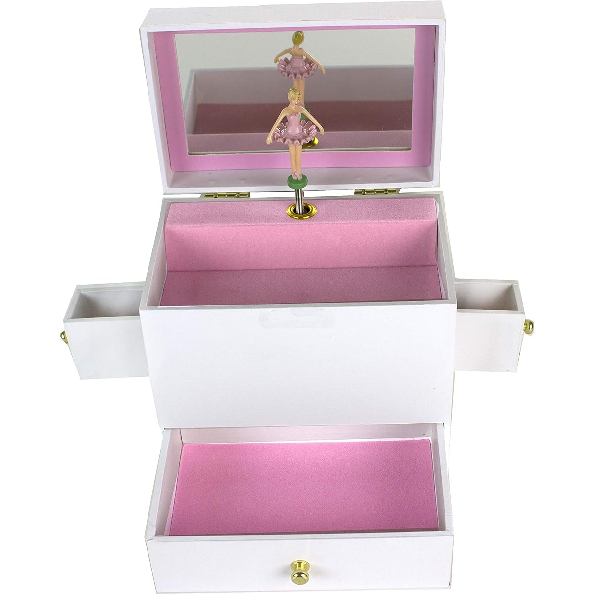 Personalized Hot Air Balloon Deluxe Musical Ballerina Jewelry Box "Swan Lake" for Little Girls