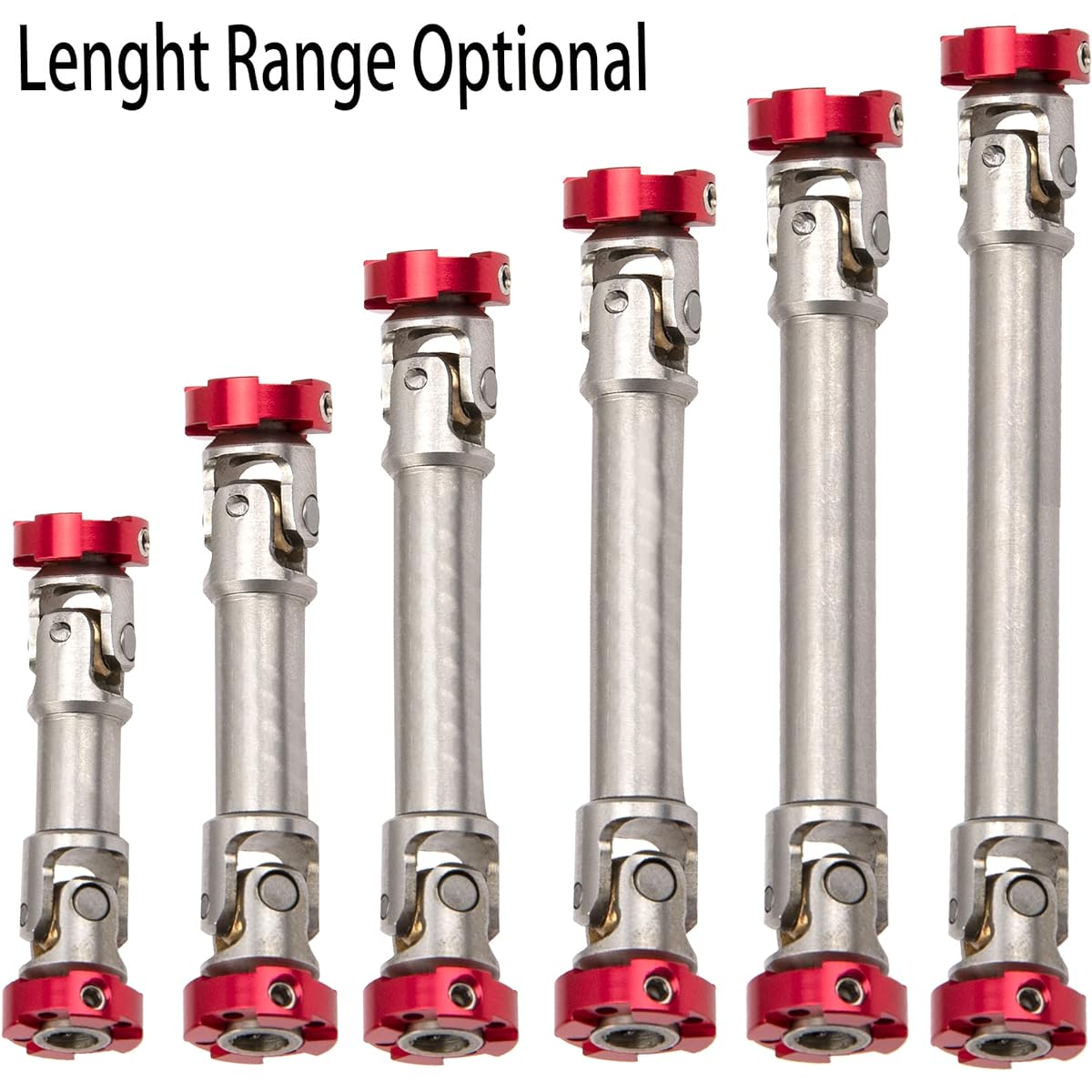 Vgoohobby RC Drive Shaft Flange Head Transmission Axle CVD Joint 1/14 Tamiya Scaniaman Hino Truck 1/10 Traxxas TRX4 D90 SCX10 1/10 RC Crawler (110-130mm)