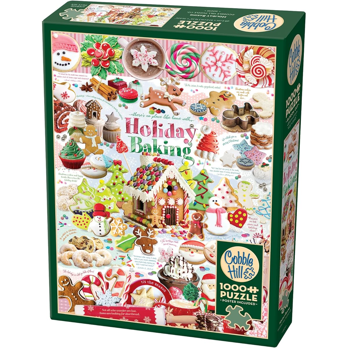 Cobble Hill 1000 Piece Puzzle Holiday Baking with Sample Poster