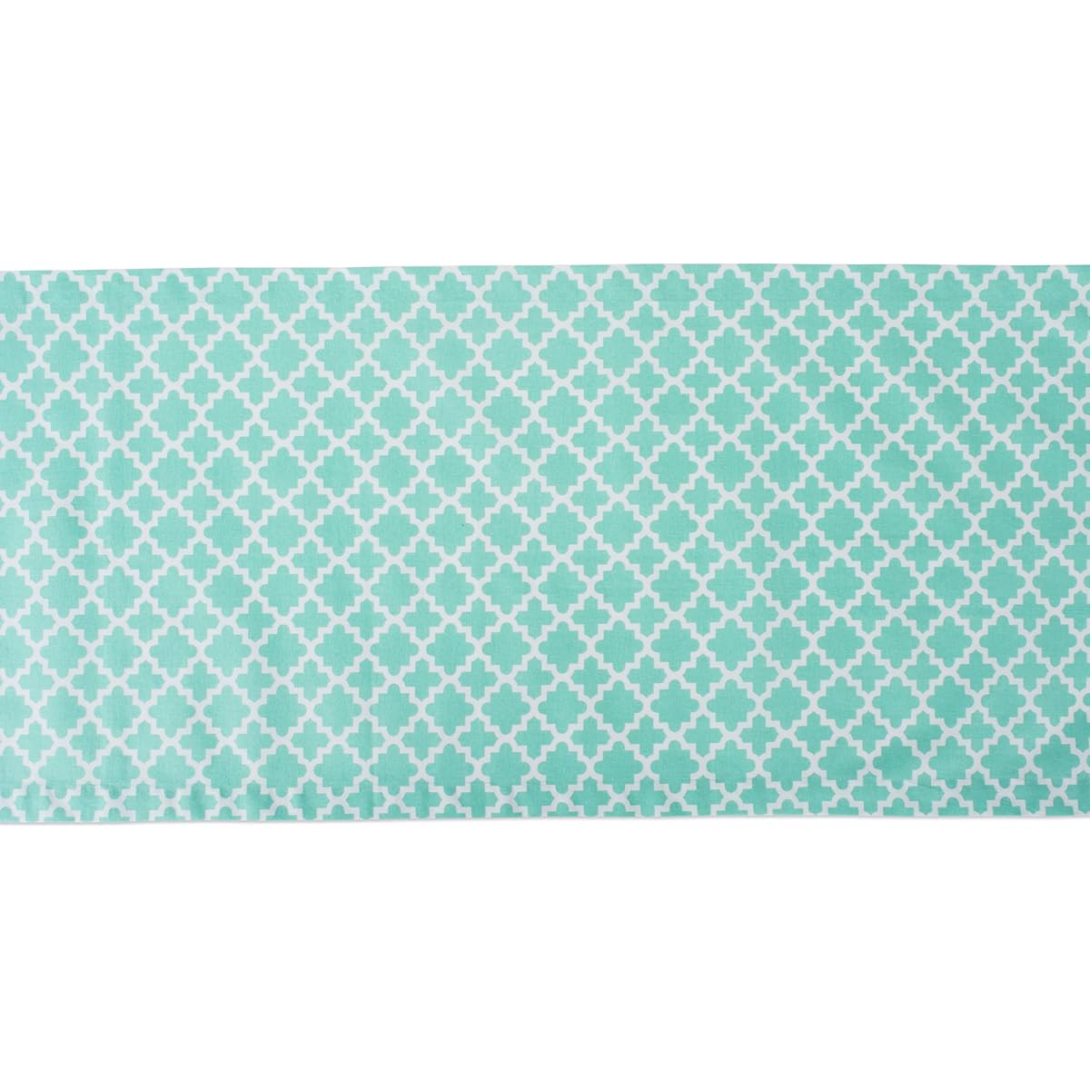 DII Lattice Tabletop Collection Table Runner 14x72 Inch Aqua