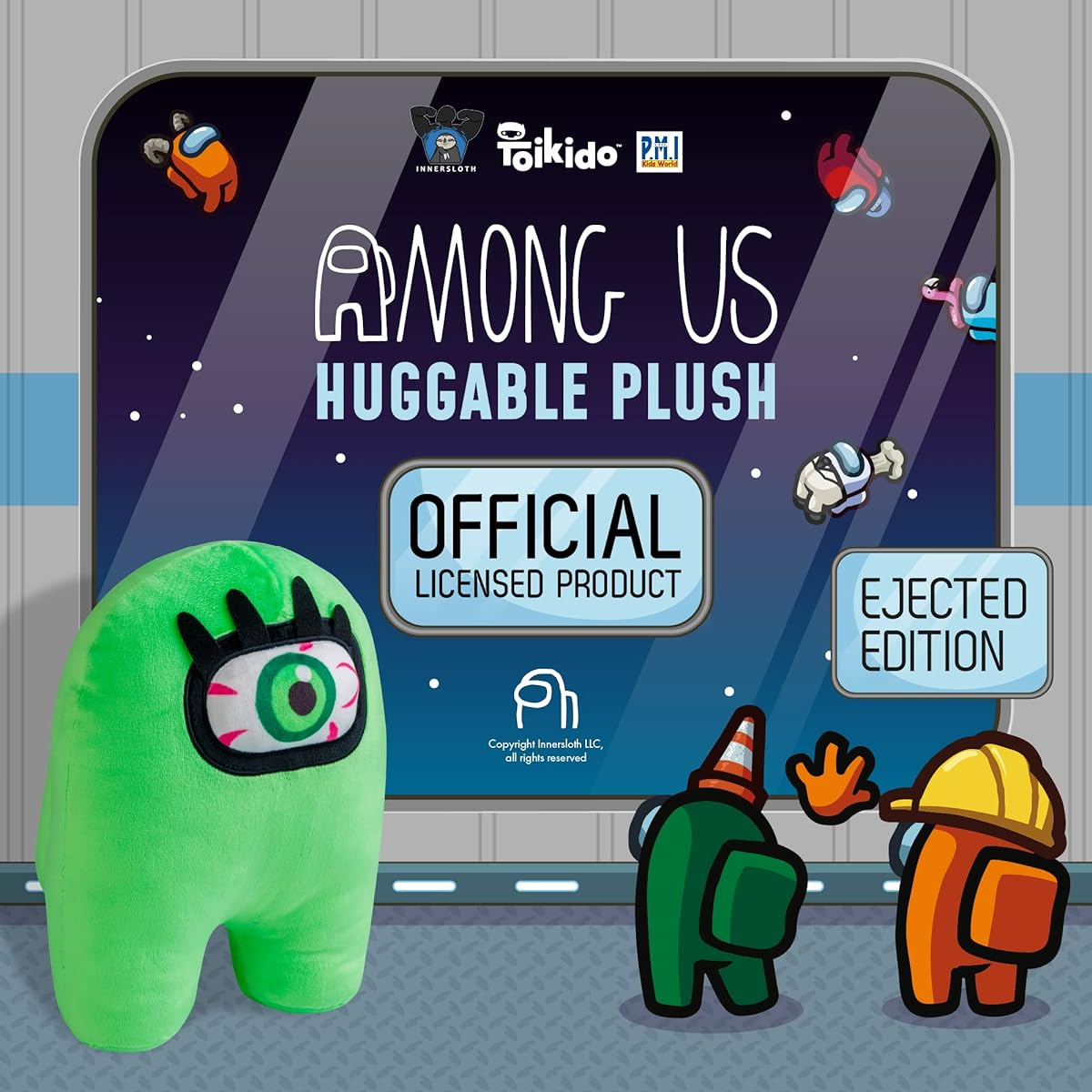 Among Us Plush Buddy Doll Cyclops Eyes Lime Crewmate 12" Huggable Stuffed Animal Collectible Play Toy Kids Toy Soft Plush Cuddly Toy
