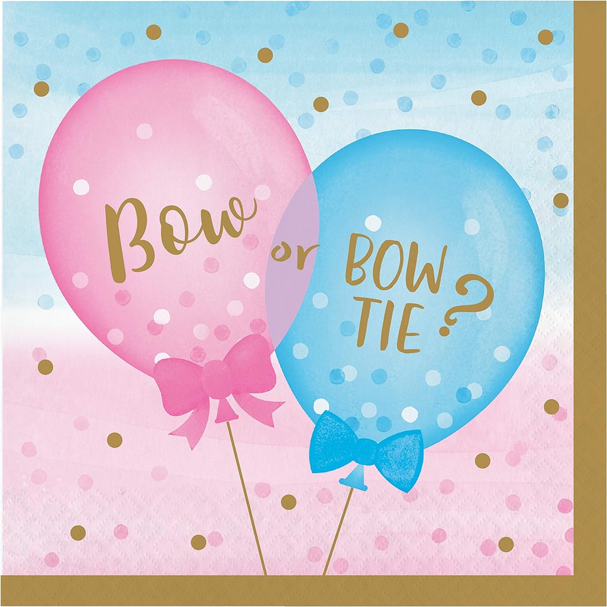 Gender Reveal Balloon Lunch Napkins