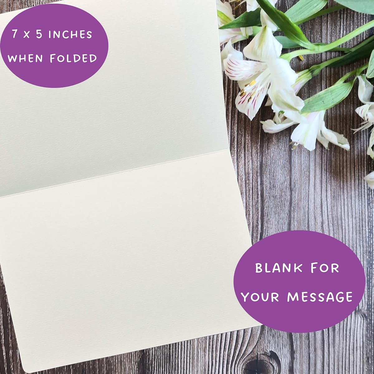 Sympathy Card with Envelope (5 x 7 inches, blank inside) Express your grief and support with floral bereavement and sympathy cards (Lost - 54)