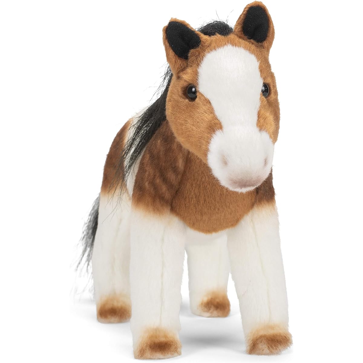 DEMDACO Painted Horse Brown and White 25.4cm Plush Stuffed Animal Toy