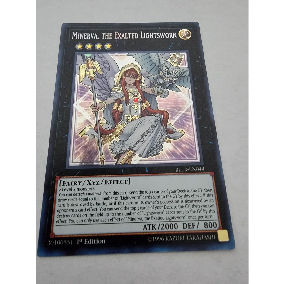 Minerva, The Exalted Lightsworn - BLLR-EN044 - Battle of Legends: Vengeance of Light - Secret Rare - 1st Edition