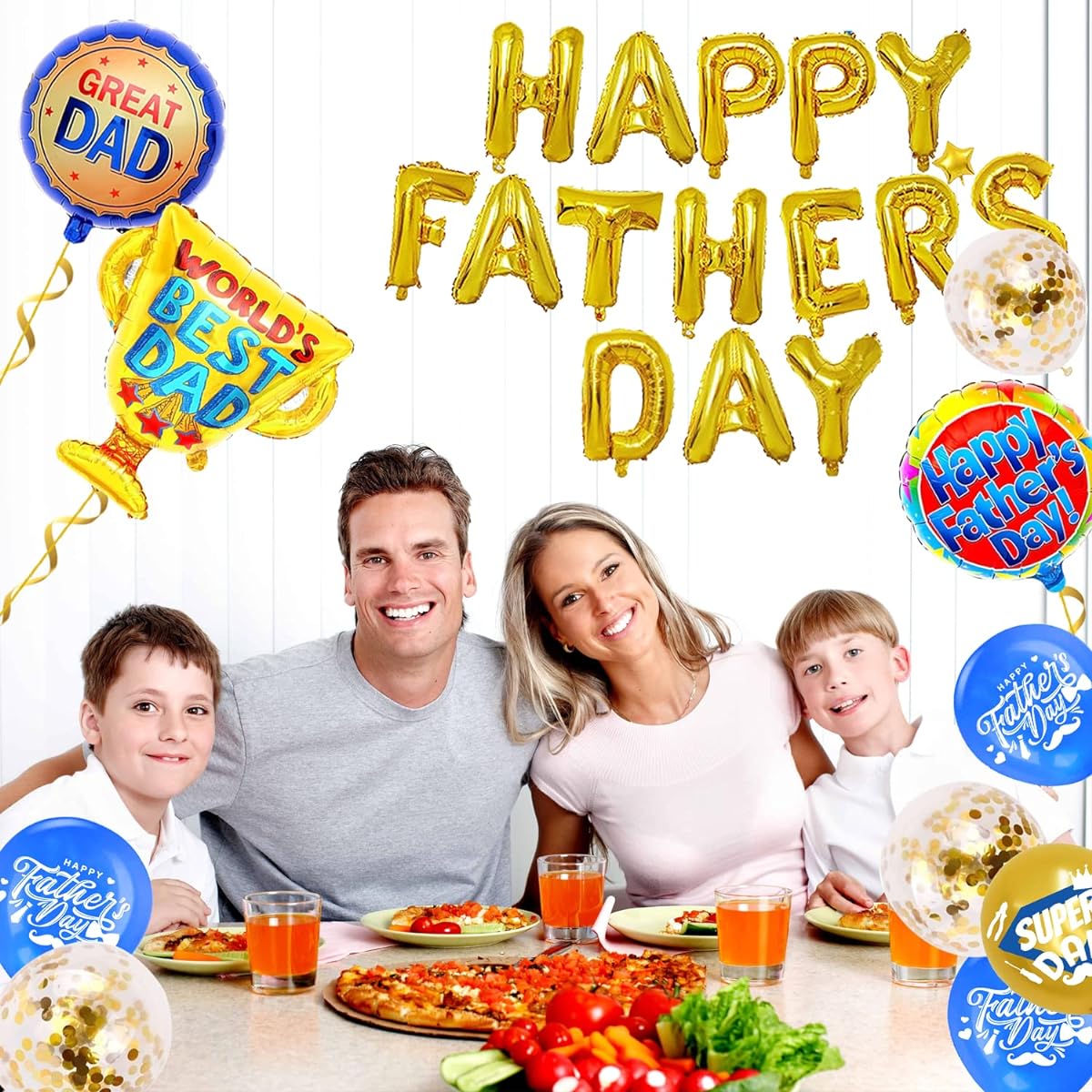 Globos Para El Dia Del Padre 41 Pieces Happy Fathers Day Balloon Set Father's Day Balloons Large 26 Inch Father's Day Foil Balloons Happy Fathers Day Decorations