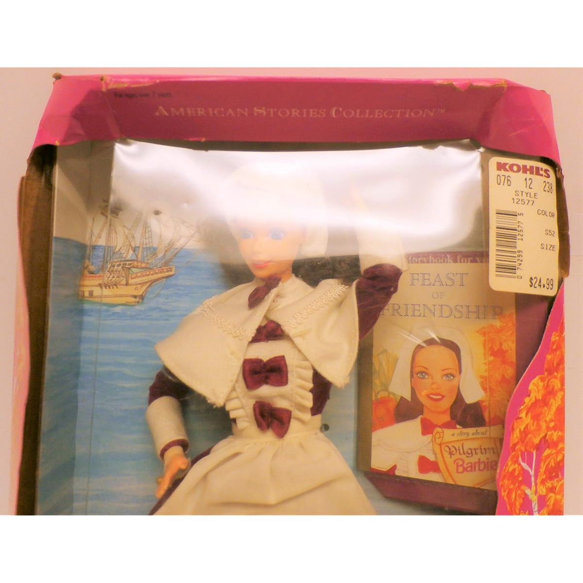 Barbie Doll Pilgrim American Stories 1994 New Imported 12577