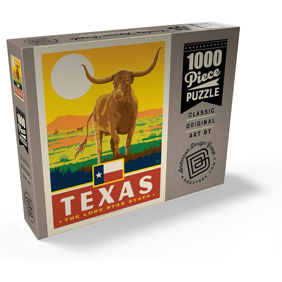 Texas: The Lone Star State State Pride Vintage Poster - Premium 1000 Piece Jigsaw Puzzle for Adults