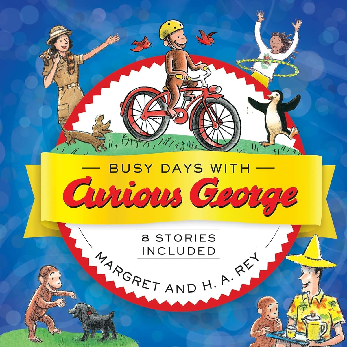 Curious George Gift Set - 8 Stories by H A Rey, Plush Book Characters, Curious George Seek and Find Book and Activity Pages (Humorous Creative and Educational Adventures)